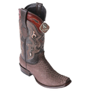 King Exotic Men's 479N5707 /Style Dubai Boot/ Python Boots/ Color Brown Suede Finish