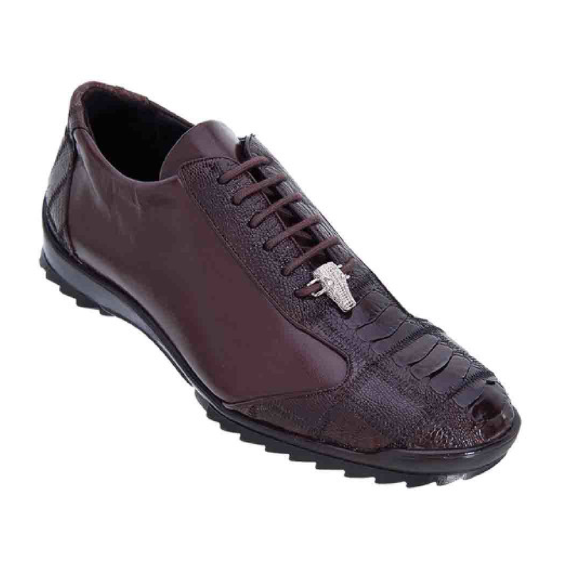 Los Altos Boots Mens # ZC091907 Casual Shoe | Style #09 | Zig Zag Ostrich Leg Boots | Color Brown