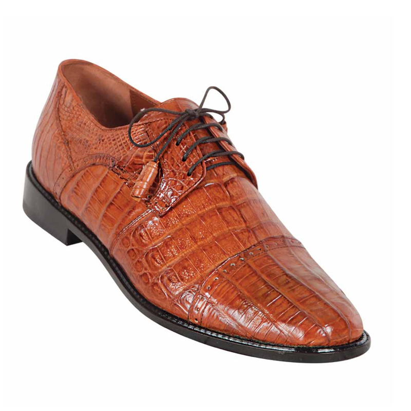 Los Altos Boots Mens # ZV098203 Drees Shoes | Style #09 | Caiman Belly Boots | Color Cognac