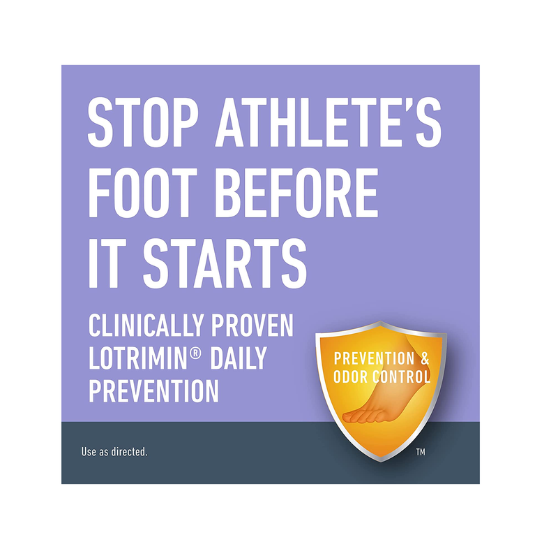 Lotrimin AF Athlete's Foot Daily Prevention Medicated Foot Powder Tolnaftate Antifungal Clinically Proven Prevention of Most Athlete's Foot