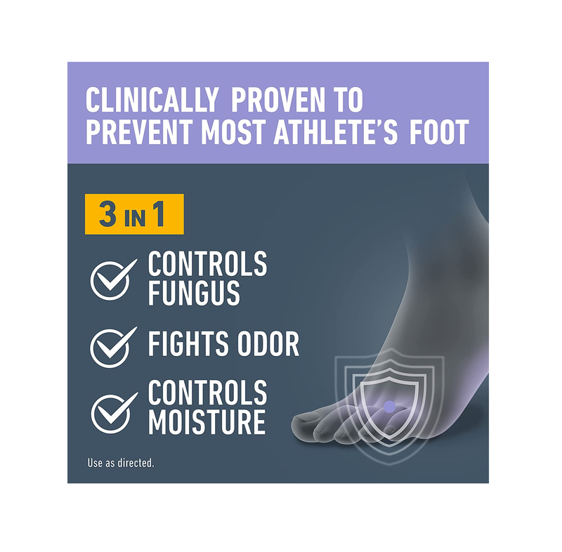 Lotrimin AF Athlete's Foot Daily Prevention Medicated Foot Powder Tolnaftate Antifungal Clinically Proven Prevention of Most Athlete's Foot