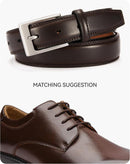 CHAOREN Mens Leather Gift Belt | Mahogany | 1 1/8" — 3