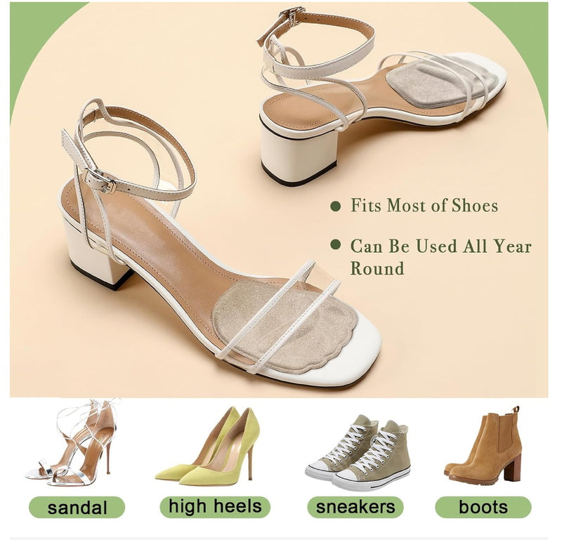 Metatarsal Pads for Women,Anti Sliding Foot Pads for Open ToeShoe,Forefoot Pads for Women,Ball of FooCushions,