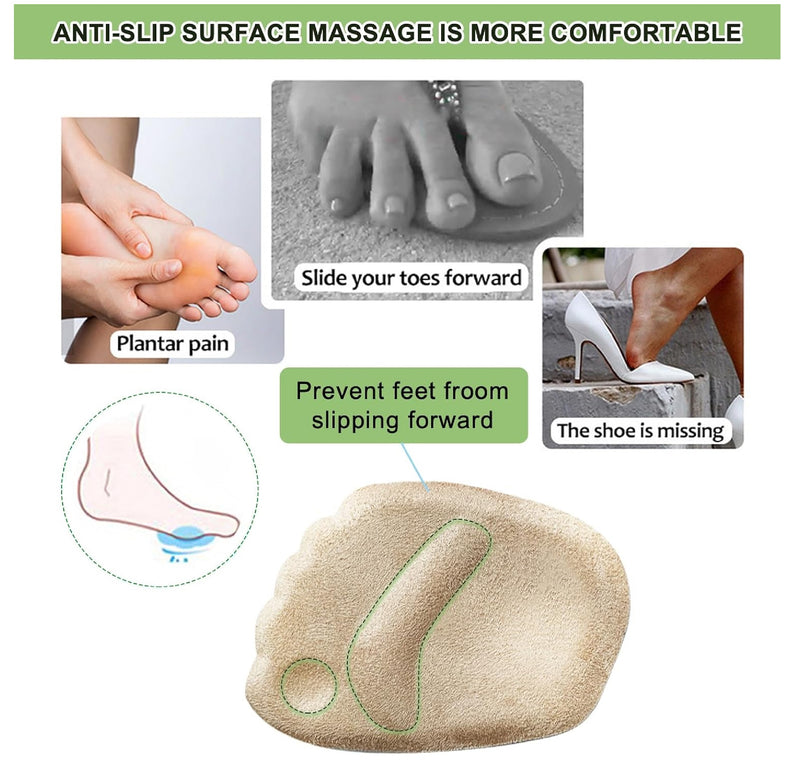 Metatarsal Pads for Women,Anti Sliding Foot Pads for Open ToeShoe,Forefoot Pads for Women,Ball of FooCushions,
