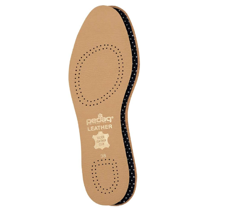 pedag Leather Insole with Sweat Wicking Carbon Layer, Handmade in Germany,