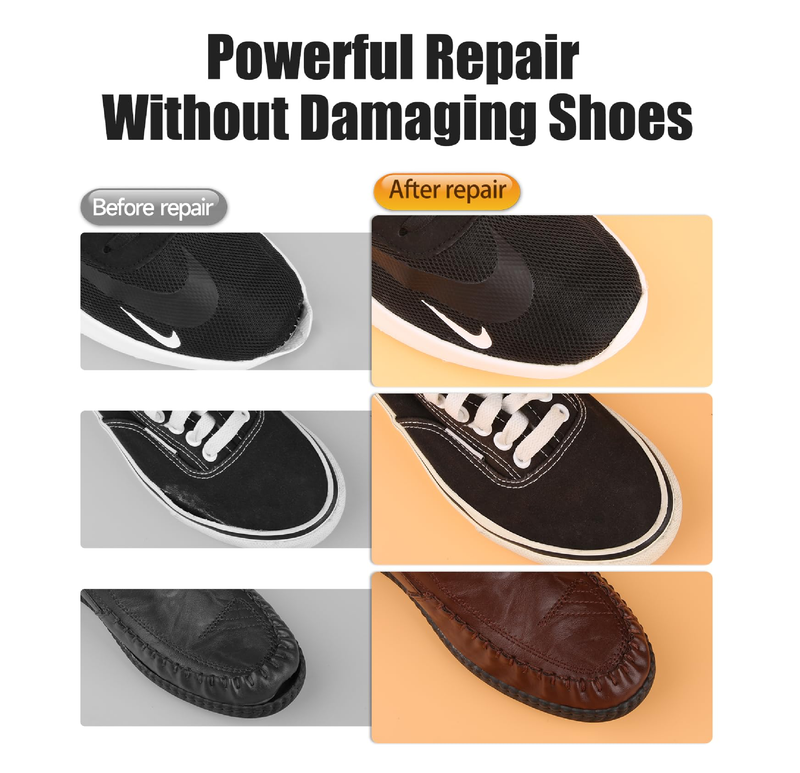 Professional Grade Shoe Glue Repair Adhesive, Heavy Duty Shoe Goo: Low Odor, No White, No Hard, 1.05 fl oz