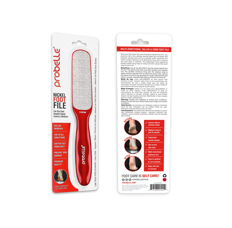 Probelle Double Sided Multidirectional Nickel Foot File Callus Remover