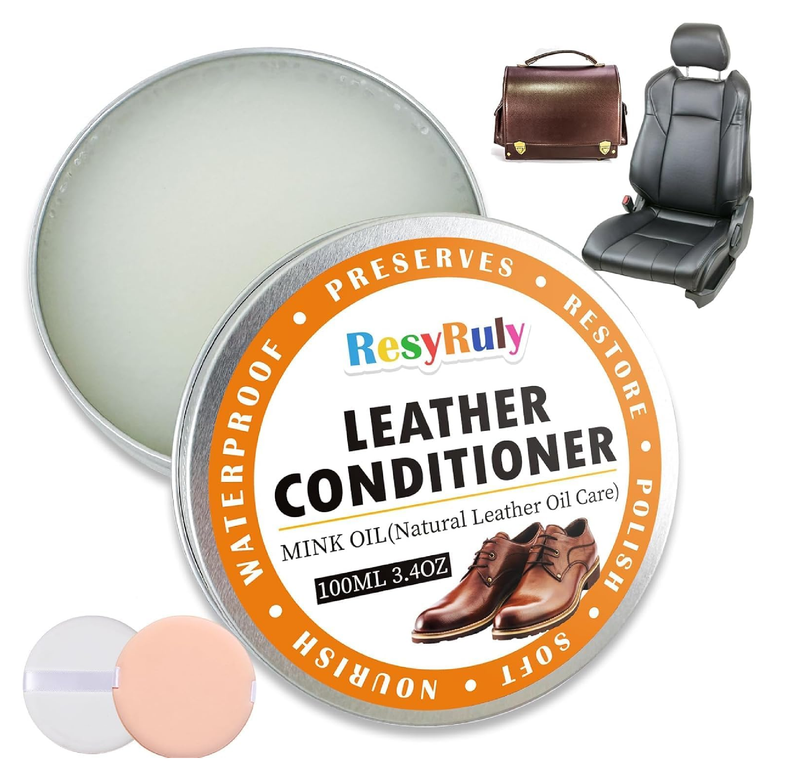Mink Oil Paste Leather Conditioner Boots Wax Waterproof Smooth Couch Purse Shoes Bag Jacket Soft Polish