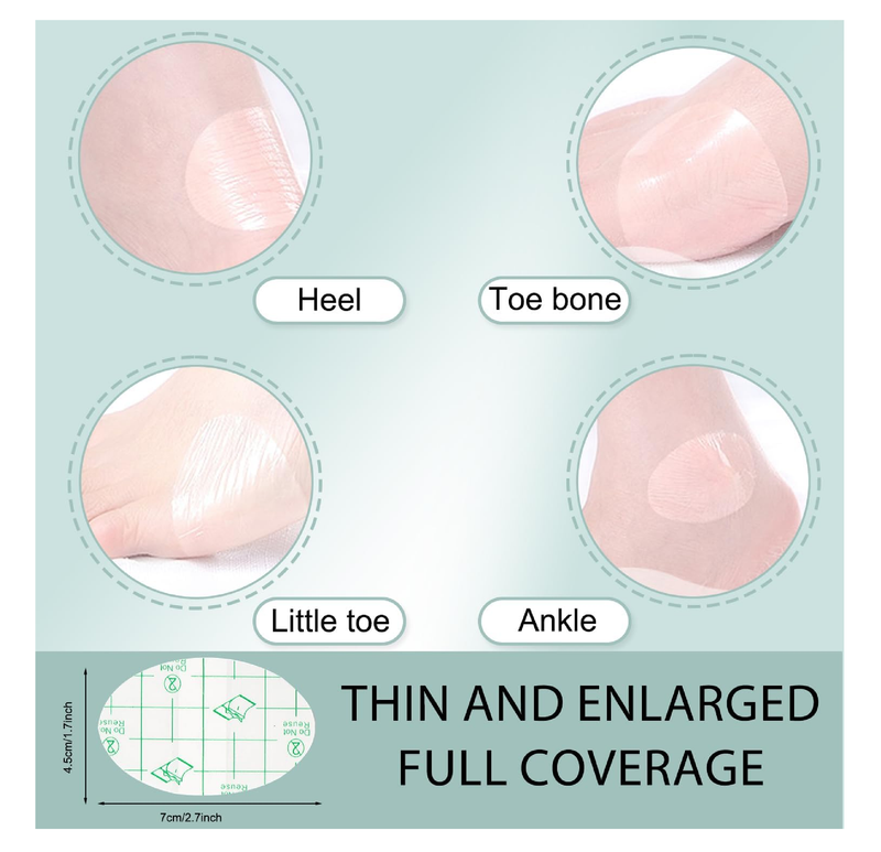 Zealburst Self Adhesive Invisible Heel Anti-Wear Sticker, Waterproof Anti Wear Foot Care Heel Protection Pad,