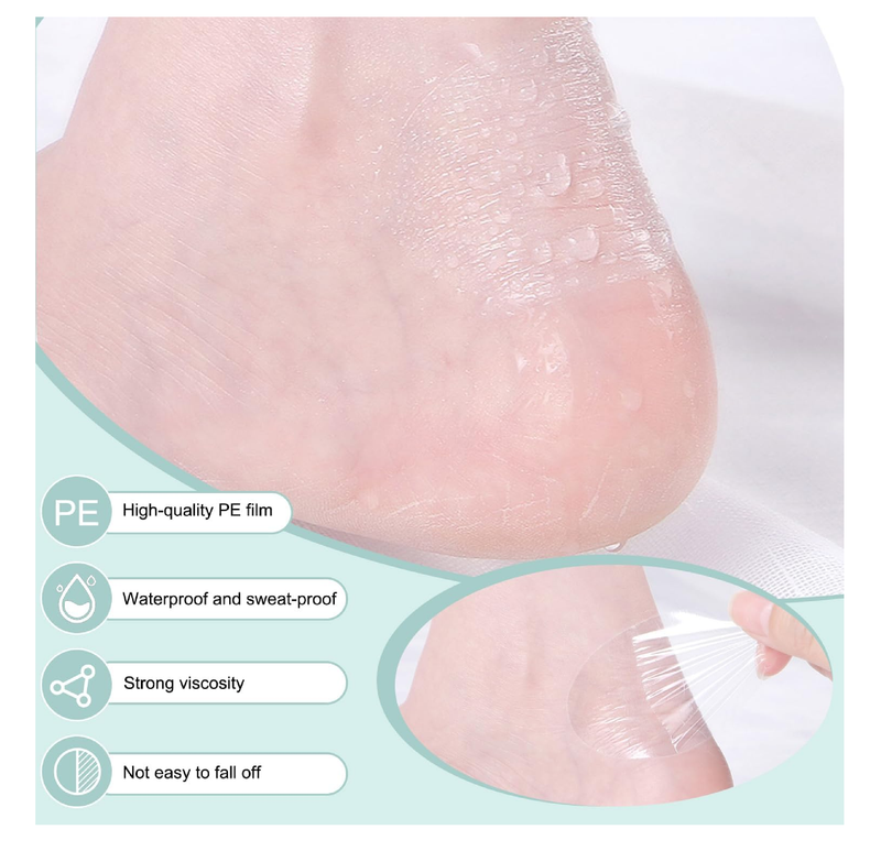 Zealburst Self Adhesive Invisible Heel Anti-Wear Sticker, Waterproof Anti Wear Foot Care Heel Protection Pad,