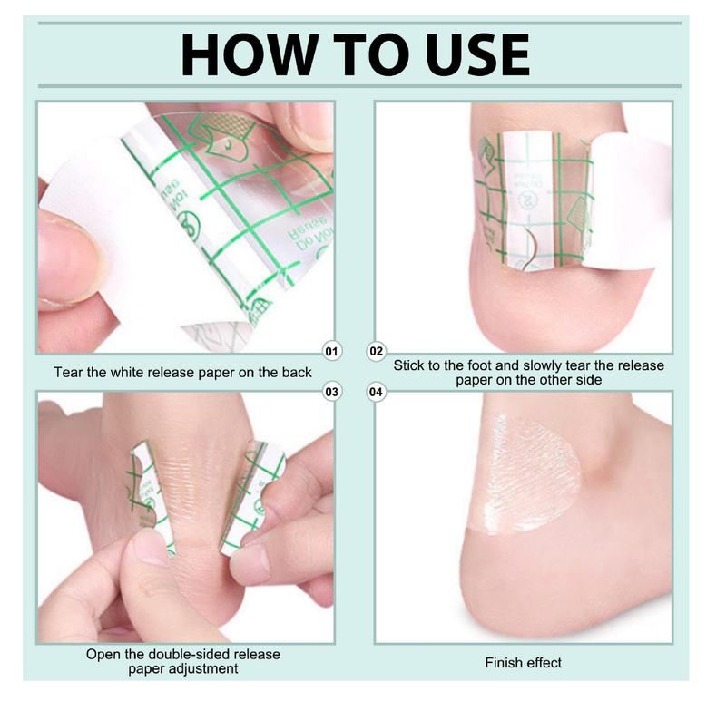 Zealburst Self Adhesive Invisible Heel Anti-Wear Sticker, Waterproof Anti Wear Foot Care Heel Protection Pad,