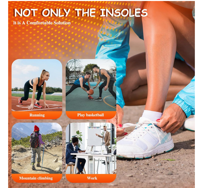 Carbon Fiber Insoles - Boost Explosive Power and Bounce, Arch Support,