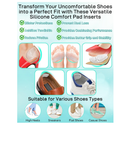 10PCS High Heel Comfort Pad Inserts, Silicone Shoe Cushion Insoles Heel Grips Liner Metatarsal Pads for Women