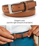 CHAOREN Mens Leather Gift Belt | Tan | 1 1/8" — 4