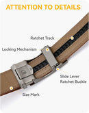 CHAOREN Men's Leather Ratchet Belt | Tawny | 35mm — 3