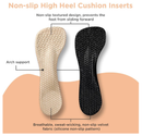 3/4 High Heel Cushion Insoles, Self-Adhesive Arch Support Inserts for Flat Feet and Arch Pain Relief,