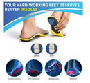 Shoe Inserts Men, Plantar Fasciitis Relief Shoe Inserts for Arch Support,