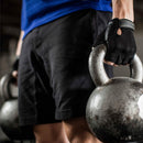 Harbinger Power Non-Wristwrap Weightlifting Gloves with StretchBack Mesh and Leather Palm | Color Green