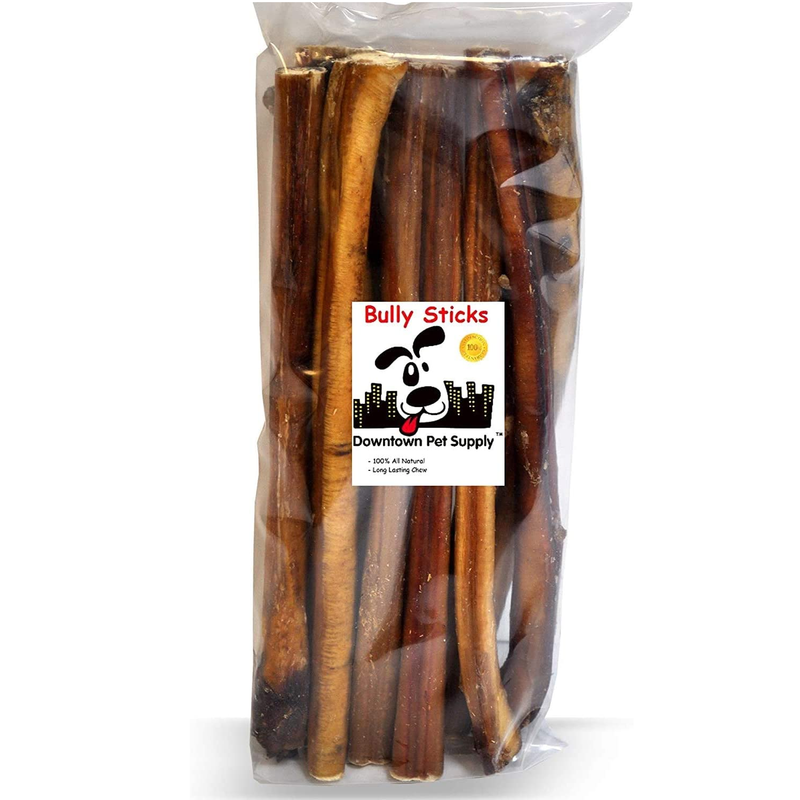 12 Inch Bully Sticks for Large Dogs Leather Free Chews and Dental Treats for Dogs