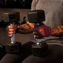 Harbinger Women's FlexFit Wash and Dry Weightlifting Gloves with Padded Leather Palm | Color Black and Merlot | Pair