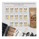 14 Sweet & Hot Peppers Seeds Variety Pack 700 Seeds Non-GMO Peppers Seeds