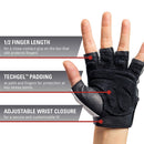 Harbinger Women's Training Grip Weightlifting Gloves with TechGel-Padded Leather Palm | Pair