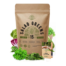 15 Lettuce & Salad Greens Seeds Variety Pack 7500+ Non-GMO Heirloom Lettuce Seeds for Planting Indoors & Outdoors Garden