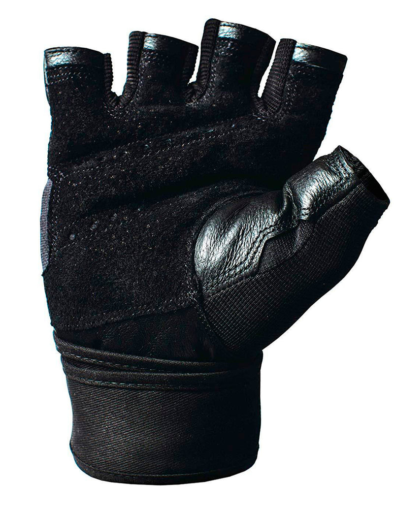 Harbinger Pro Wristwrap Weightlifting Gloves with Vented Cushioned Leather Palm | Pair