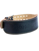 Harbinger Padded Leather Contoured Weightlifting Belt with Suede Lining and Steel Roller Buckle