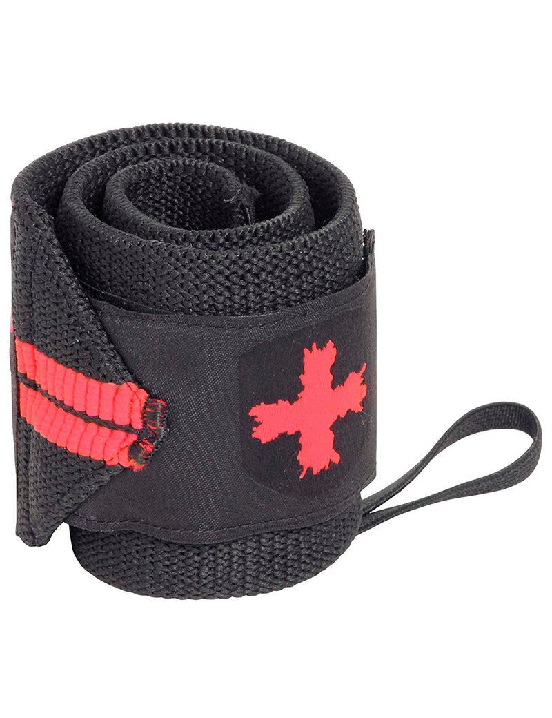 Harbinger Red Line 18-Inch Weightlifting Wrist Wraps for Men and Women | Color Black and Red | Pair