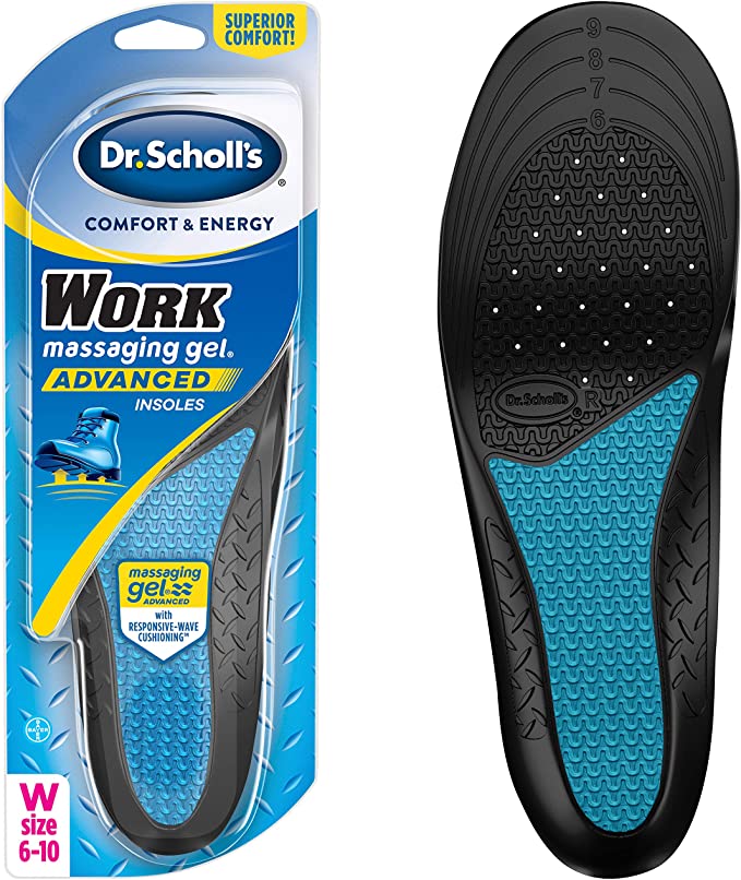 Dr. Scholl's Work Insoles  | All-Day Shock Absorption and Reinforced Arch Support that Fits in Work Boots and More | Women