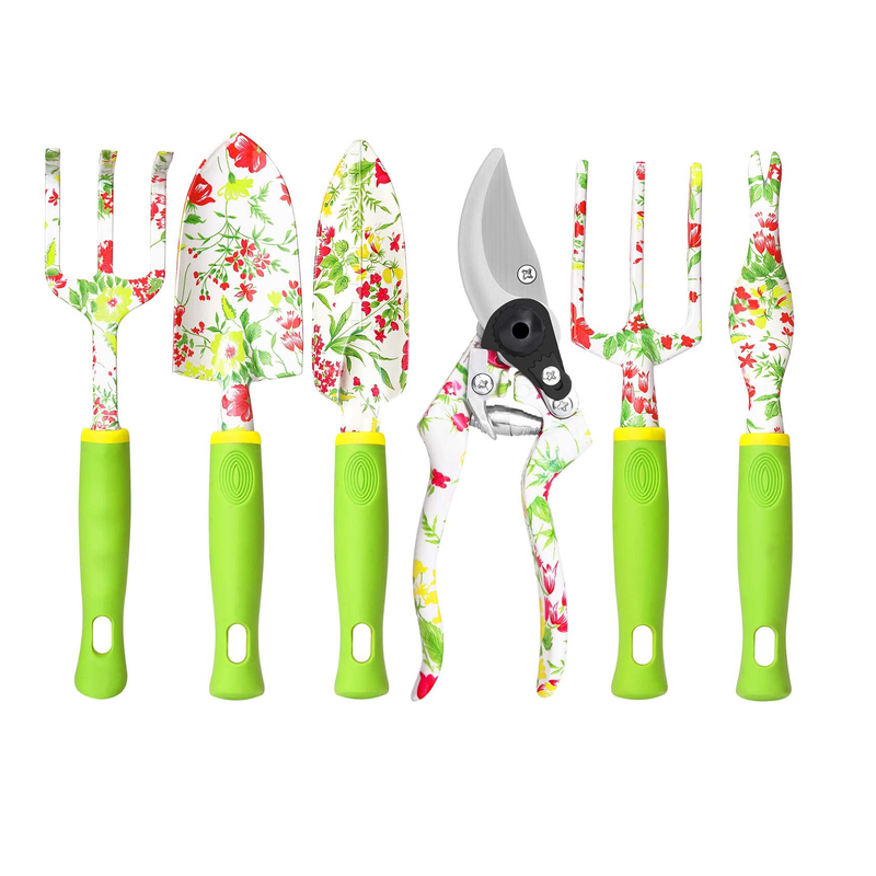 Vanow Garden Tool Set | 6 Pieces Heavy Duty Aluminum