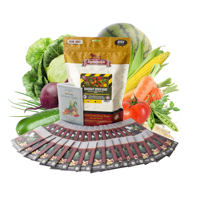 heirloom vegetable seeds survival garden 22,000 Non GMO Heirloom Vegetable Seeds | Survival Garden