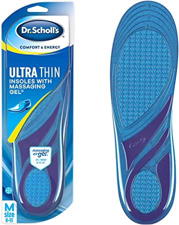 Dr. Scholl's Ultra Thin Insoles | Massaging Gel Insoles 30% Thinner in the Toe for Comfort in Dress Shoes