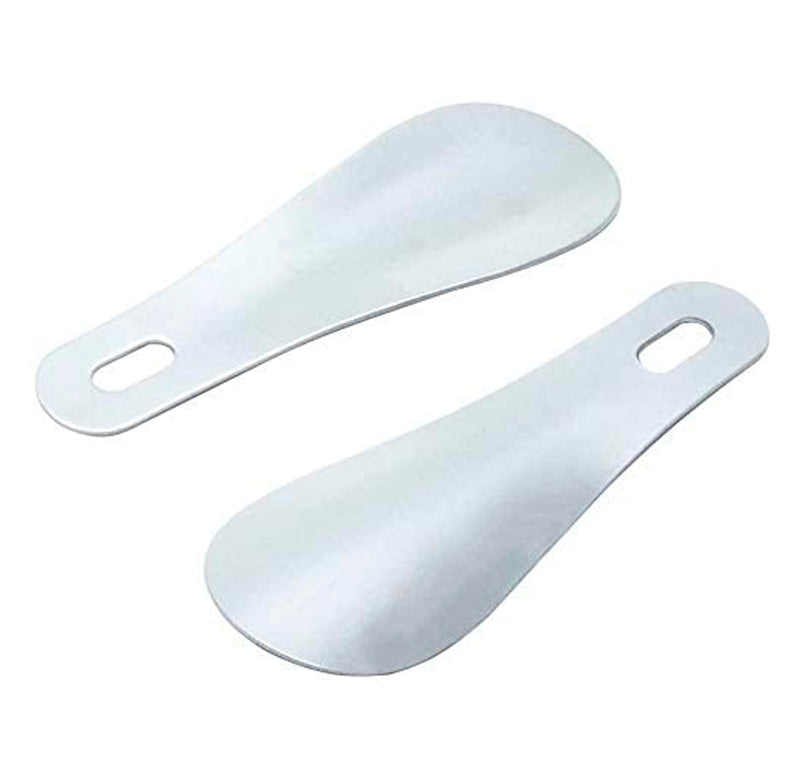 Yoohey 2pcs Stainless Steel Travel Pocket Shoe Horn Metal Shoehorn 4 Inch