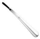 Metal Shoe Horn, Long Handled Shoehorn Pregnancy, Boots and Shoes, Heavy Duty Stainless Steel with Silicone Lanyard Color Black