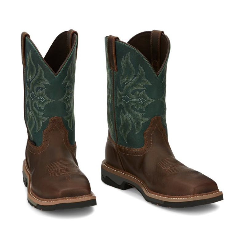 Justin Boots Work Bolt Comp Toe  | Style SE4105 Color Dark Green