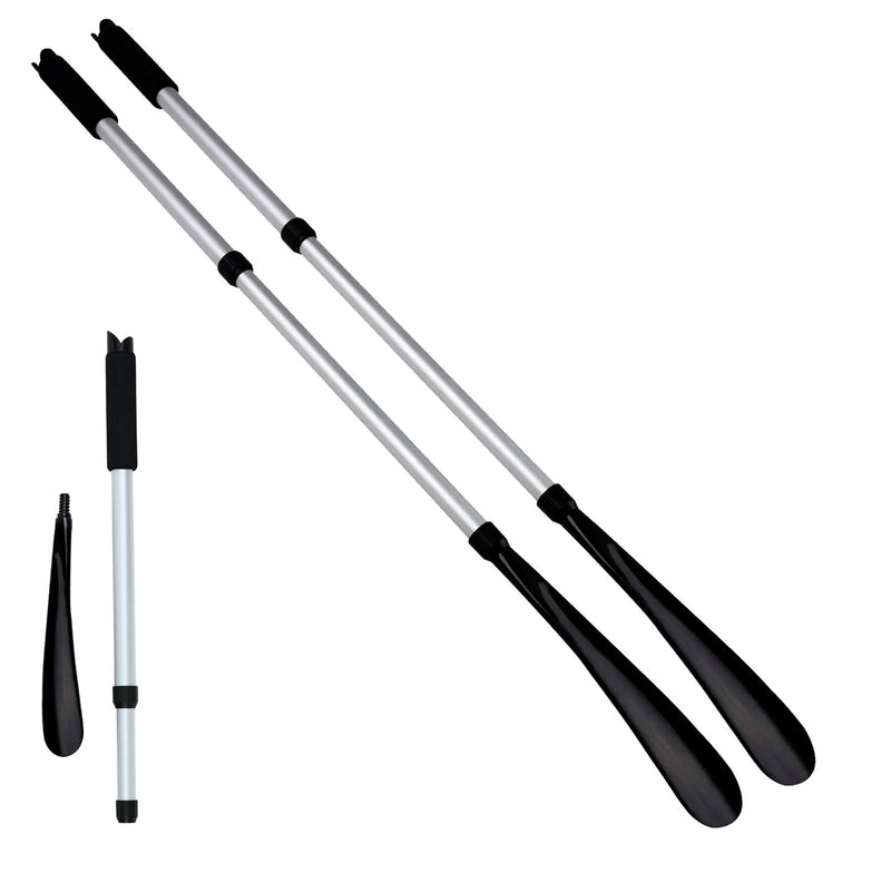 22" to 31" Long Handled Retractable Shoe Horn (2 Pack)