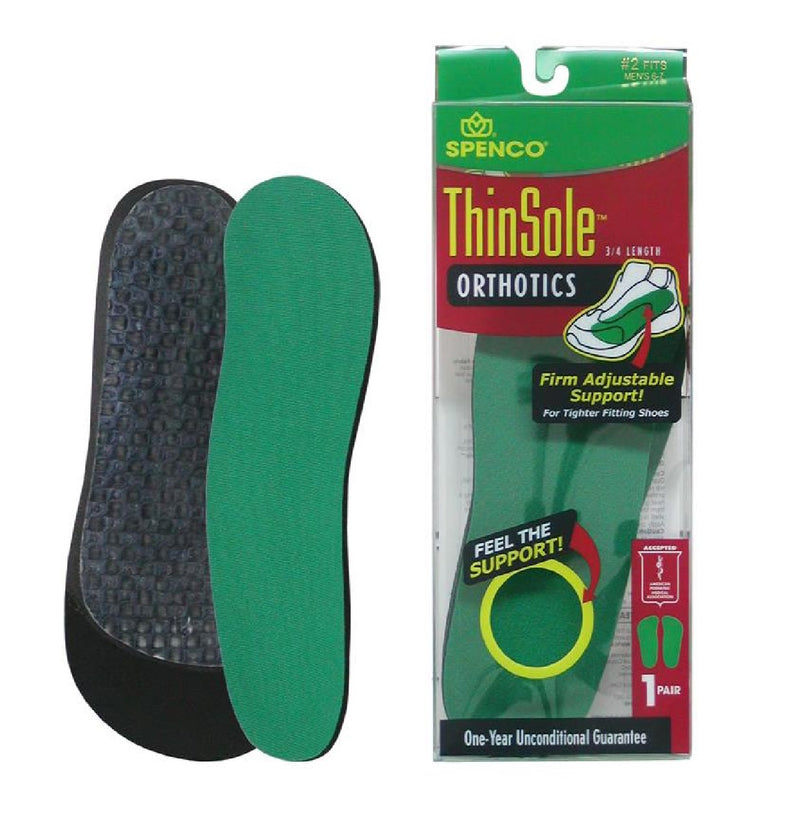 (#SPTHIN) Spenco Thinsole 3/4 Arch Sup (#43-240) - One Pair