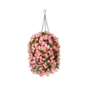 HyeFlora Artificial Flower Basket To Hang | Silk Orchid Flowers | Faux Flower Arrangement For Outdoor Garden | Patio Bag | Inside| Home Decor