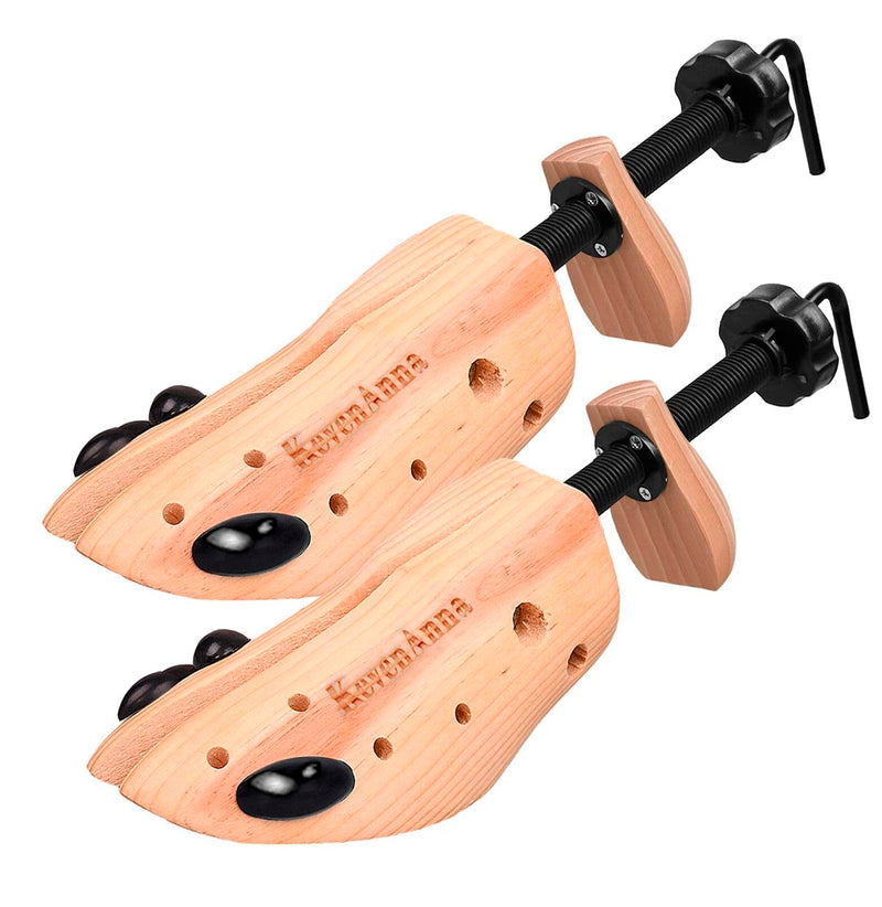 KevenAnna Pair of Premium Professional 2-way Wooden Shoe Trees, Wooden Shoe Stretcher for Men or Women