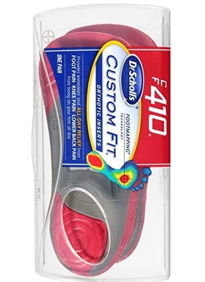 Dr. Scholl's Custom Fit Orthotic Inserts, CF 410 | Provides inmediate and all-day relief from foot pain | Red