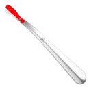 Metal Shoe Horn, Long Handled Shoehorn Pregnancy, Boots and Shoes, Heavy Duty Stainless Steel with Silicone Lanyard Color Red