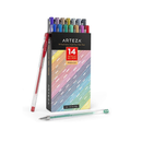 Arteza Metallic Gel Pens | Set of 14 | Bright and Vivid Colors