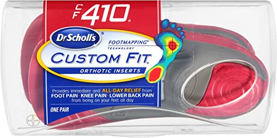 Dr. Scholl's Custom Fit Orthotic Inserts, CF 410 | Provides inmediate and all-day relief from foot pain | Red