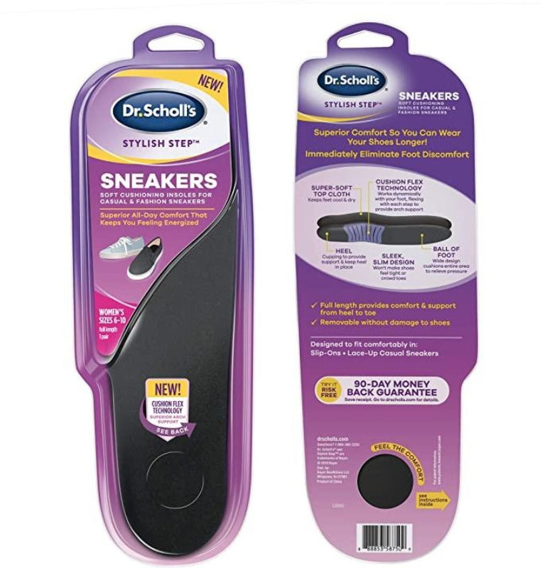 Dr. Scholl's Soft Cushioning Insoles for Sneakers | Superior Shock Absorption and Cushioning  | Women