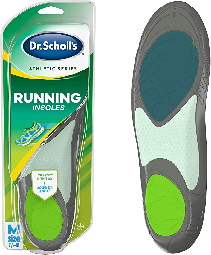 Dr. Scholl’s Running Insoles | Reduce Shock and Prevent Common Running Injuries: Runner's Knee, Plantar Fasciitis and Shin Splints | For Men&Women