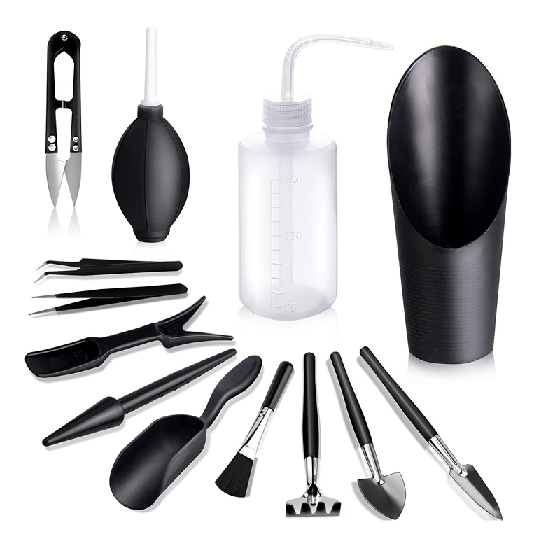 Godehone Succulent Tools | 13 Pieces | Color Black