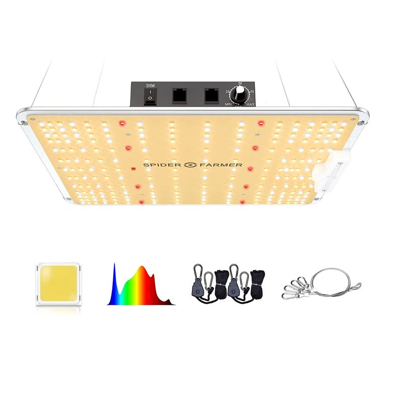 2022 Newest SPIDER FARMER SF1000 LED Grow Light with Samsung LM301B Daisy Chain Dimmable 3x3