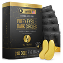 24K Gold Eye Mask 20 Pairs  Puffy Eyes and Dark Circles Treatments